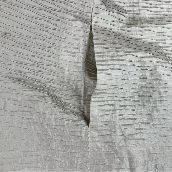 Eileen Fisher Woman Silk Textured Open Jacket Blazer Metallic Gold Size 3X - Picture 3 of 10